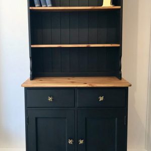 Pine Welsh Dresser With Antique Gold Bumblebee Pulls Nest Homeware